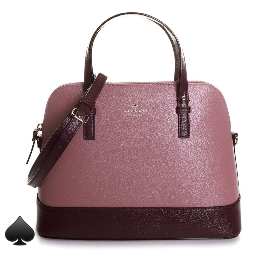 Kate Spade Grand Street Colorblock Peony Satchel.